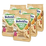 BoboVita Porcja 7 Zbóż Kaszka mleczna zbożowo-jaglana owocowa ZESTAW 5x210g
