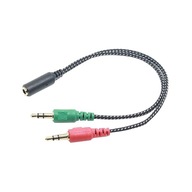 Headphone Audio Extension Cable Plated Microphone Stereo Cord Adapter Compu