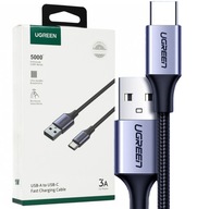 Mocny kabel Ugreen USB - USB-C, 1m, 3A, szybkie ładowanie, wytrzymały