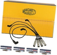 Sada zapaľovacích káblov Magneti Marelli 941319170025 + 4× Zapaľovacia sviečka Bosch 0 242 240 593