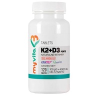 MyVita Vitamín K2 100mcg + D3 4000 IU, 120tabl.