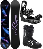 Zestaw Snowboard RAVEN Mia Black 143cm + buty Target + wiązania S230 Black