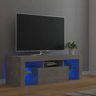 TV skrinka s LED osvetlením šedá betón 120x35x40 cm