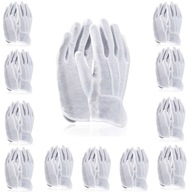 Pohrebné rukavice Potiahnuté Biele Buddy 12Par