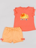 Zippy Komplet t-shirt i spodenki ZBGAP0602 23005 Pomarańczowy Regular Fit