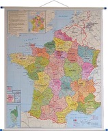 Francja mapa ścienna kody pocztowe 1:1 000 000