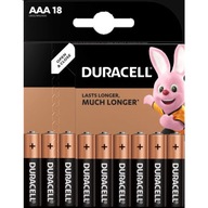 Alkalická batéria Duracell AAA (R3) 18 ks