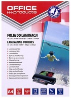 FOLIA DO LAMINOWANIA OFFICE A4 80 MIC LAMINACYJNA ANTYSTATYCZNA 100 SZT