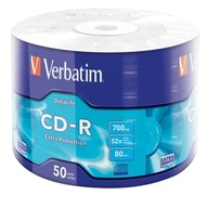VERBATIM CD-R 52X, 700 MB, Extra ochrana - Balenie po 50 ks