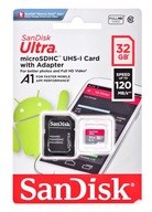 Pamäťová Karta SANDISK ULTRA microSDHC 32 GB 120MB/s + ADAPTÉR