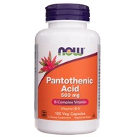 NOW FOODS PANTHOTENIC ACID KYSELINA PANTOTénová 100kap