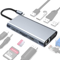 HUB STACJA DOKUJĄCA ADAPTER USB C 11 W 1 4K HDMI