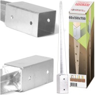 OSZLOPALAP 60x60 TALAJBA SZÚRHATÓ HORGONY 750mm