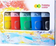 Sada akrylových farieb 5 ks x 75 ml MIX A Happy Color