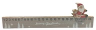 Adventný kalendár na odpočítavanie sivý drevený Mikuláš dekorácia