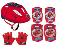 4x ochraniacze kask rowerowy rękawiczki na rower bez palców Spiderman