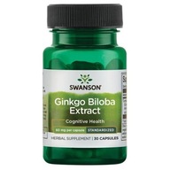 Swanson Ginkgo Biloba extrakt 60 mg 30 kaps.