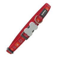 Obojok pre psa Red Dingo Stopa zvieraťa (24-37 cm) (1,5 x 24-36 cm)