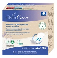 SilverCare Chłonne podpaski na noc BIO hiperalergiczne eko 10 szt