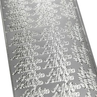 STICKERS DEKORÁCIÓS MATRICÁK ALLELUJA ezüst