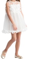 Elegantné biele dievčenské šaty Estelle biela, 98/104