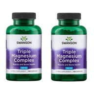 2x Swanson Triple Magnesium 400 MG 100 kapsúl