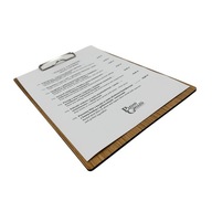 Clipboard deska podkładka A4 klipem drewniany DĄB