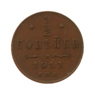 [M13139] Rosja 1/2 kopiejki 1911