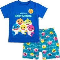 Detské letné pyžamo Detské bavlnené pyžamo KRÁTKY RUKÁV Baby Shark 92