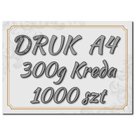 DRUK A4 1000 szt DYPLOM CERTYFIKAT Kreda 300g