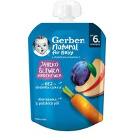 Gerber jabłko śliwka marchewka po 6. miesiącu, 80g