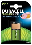 1 Akumulatorek DURACELL Rechargeable 9V 170mAh 6F2