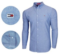Tommy Hilfiger Pánska košeľa modrá Casual SLIM FIT 100% Bavlna veľ. XXL