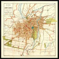 Stary Plan der stadt Liegnitz 1911r. Legnica 50x50