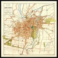 Stary Plan der stadt Liegnitz 1911r. Legnica 60x60
