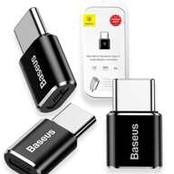 Adapter przejściówka konwerter Baseus z Micro USB do USB C Type-C czarny