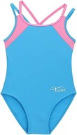 Jednodielne dievčenské plavky UV50 158/164 modro-ružové