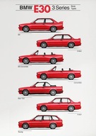 Plakat A3 - BMW E30 Body Types M3 Cabrio Baur TC2