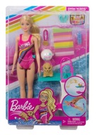 Barbie pływaczka z pieskiem i akcesoriami GHK23