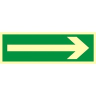 Znak – Kierunek drogi ewakuacyjnej PCV 10x30 foto