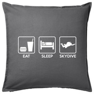 EAT SLEEP SKYDIVE poduszka 50x50 prezent