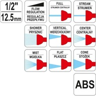 Pistolet natryskowy 1/2 "- 8 pozycji