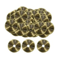 100 ks okrúhlych dištančných guľôčok Kovové príslušenstvo staronovej farby, 10 mm ploché