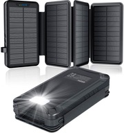 Solar PowerBank 26800 mAh ładowarka solarna latarka dwa porty USB 5V 2,1A