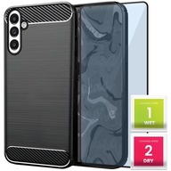 ETUI DO SAMSUNG GALAXY A13 5G /A04S PANCERNE KARBON CZARNE +SZKŁO HARTOWANE