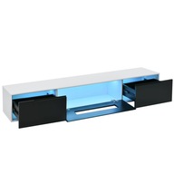 RTV skrinka s LED osvetlením lesk 180x33x30 cm