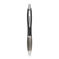 Tlačidlo čierne plastové pero s mäkkou rukoväťou ČIERNA náplň