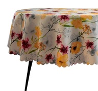 ABROSZ FOLTÁLLÓ OVÁLIS 160X340 CM FEHÉR NÁRCISZOK TAVASZ OVÁLIS HÚSVÉT