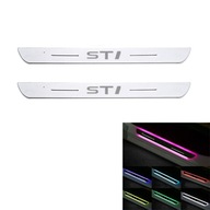 Kolorowe naklejki progowe LED do Subaru STI