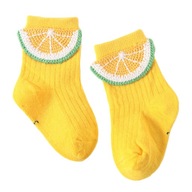 Ponožky bavlnené detské ponožky ovocie jahoda ananás VZORY 2-4 l